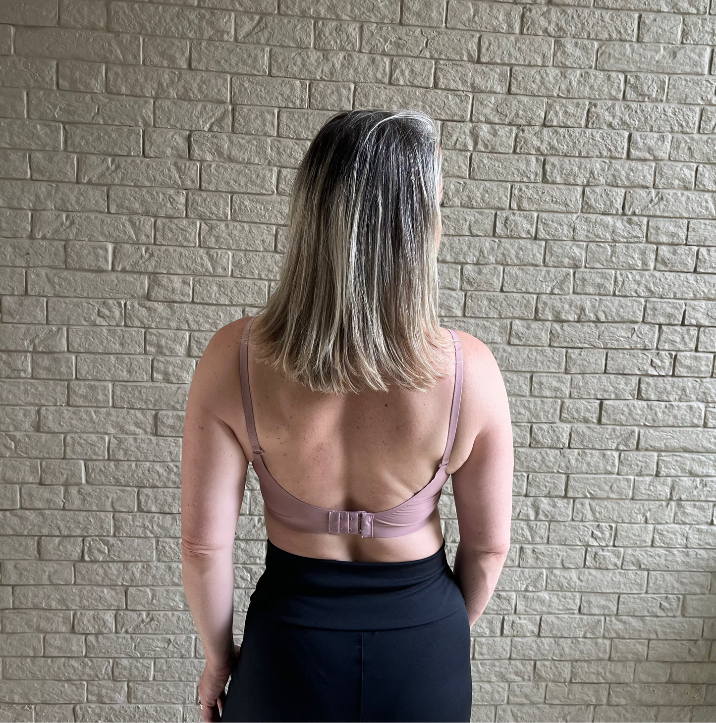 Top sem Costura Alça Fina com Fecho Rosê