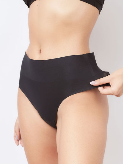 Kit com 6 Calcinhas Sem Costura Cintura Alta cores variadas