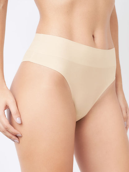 Kit com 6 Calcinhas Sem Costura Cintura Alta cores variadas