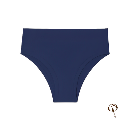 Calcinha sem Costura Cintura Alta Azul Marinho