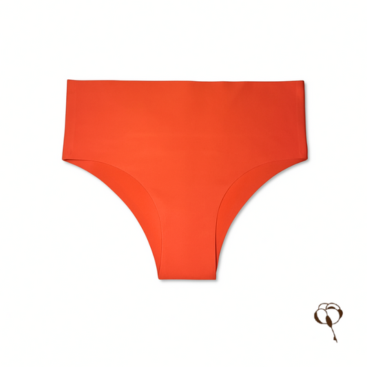 Calcinha sem Costura Cintura Alta Coral