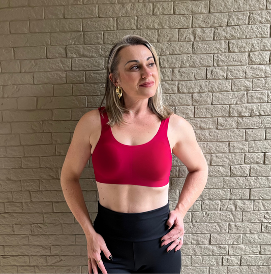 Top sem Costura Alça Grossa com Fecho Vinho